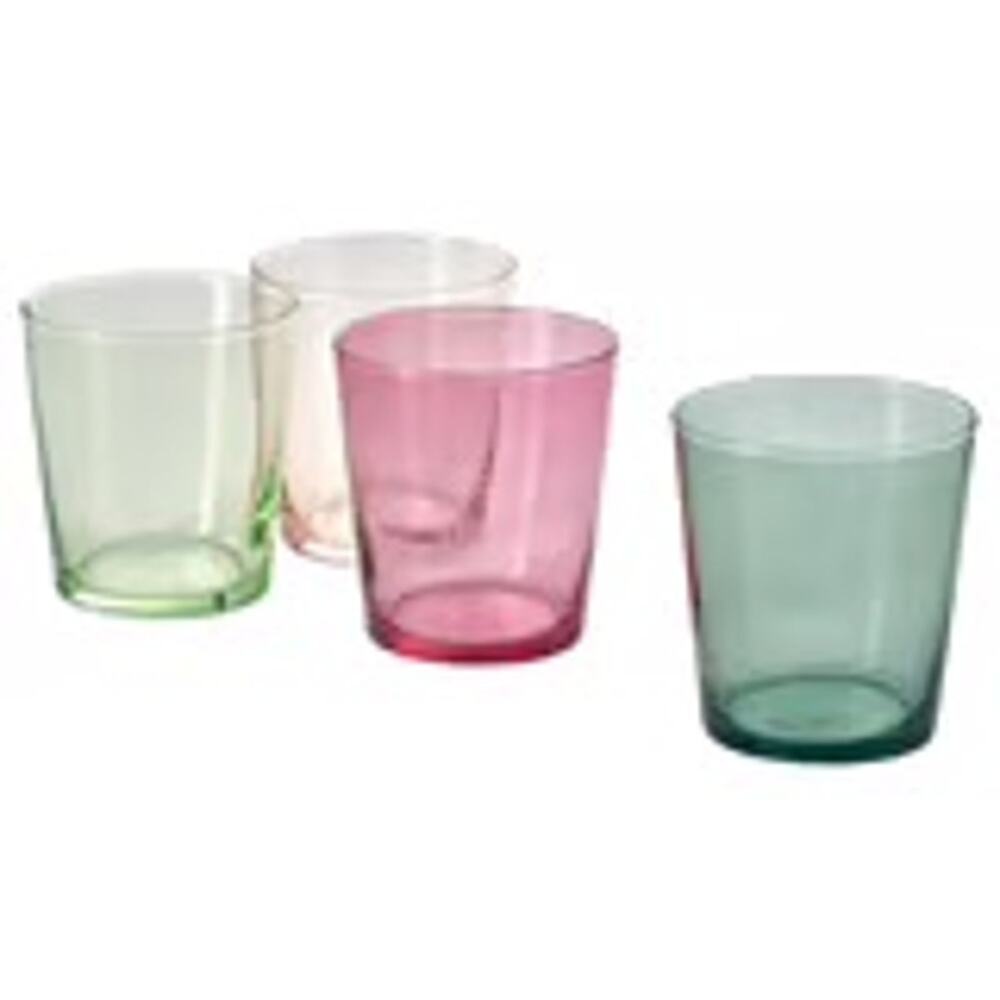 IKEA PAPPERSBJÖRK Colorful 10 Fl. Oz. Drinking Glasses Set of 4